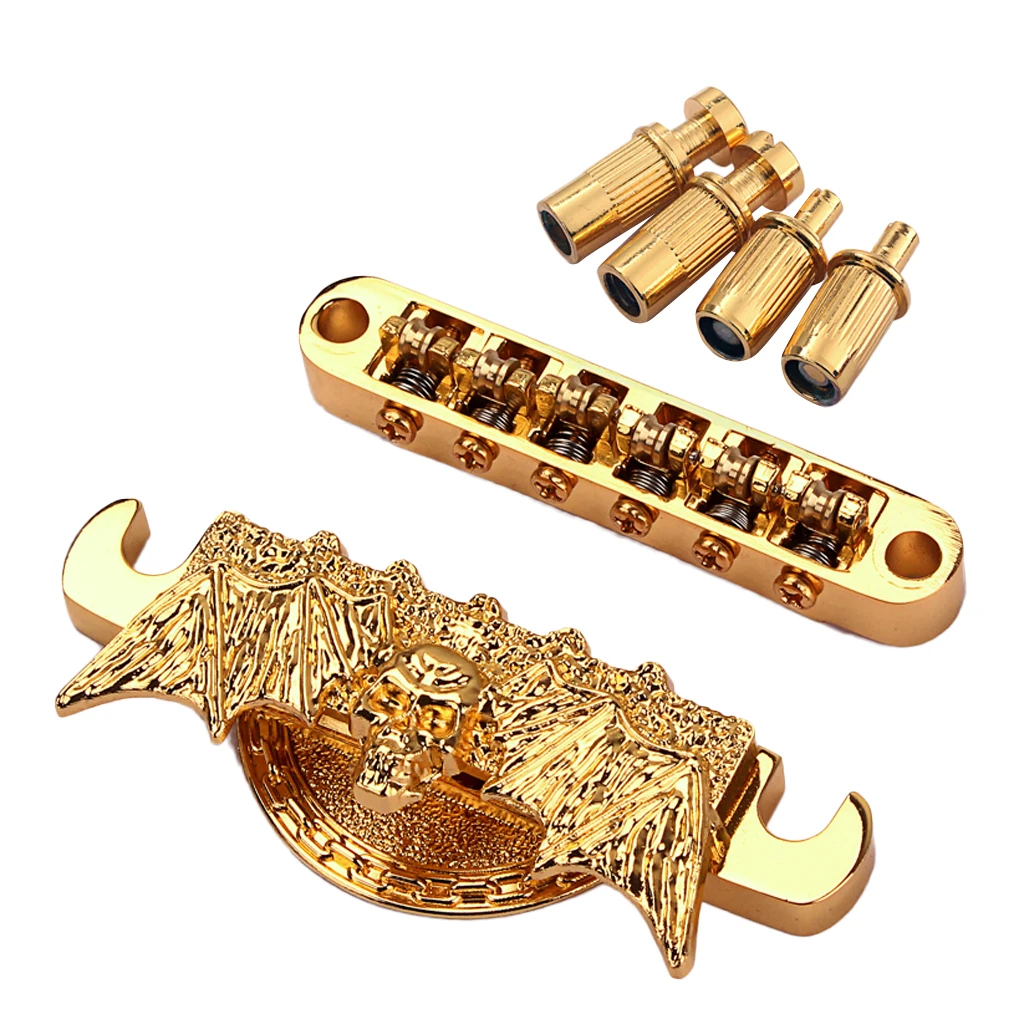 1 Set Electric Guitar Tailpiece Bridge And Roller Saddle Metal & Copper Part 
1 Set Electric Guitar Tailpiece Bridge And Roller Saddle Metal & Copper Part
