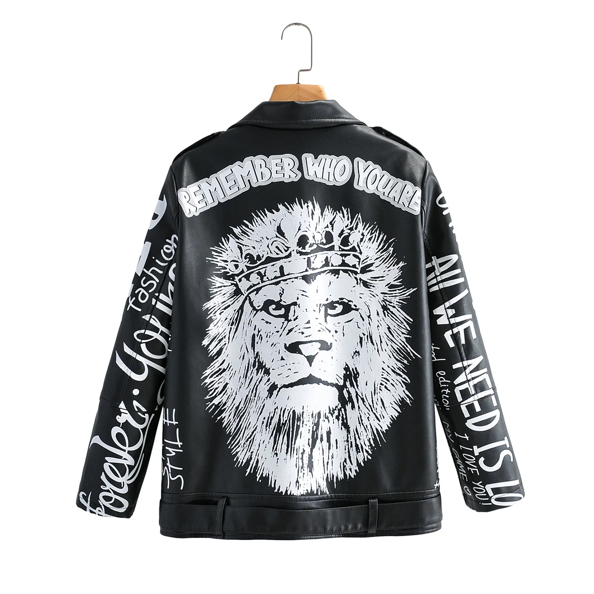 New Autumn Women Winter Faux Soft Leather Jackets Coats Lady Black PU Zipper Epaulet 3D print Motorcycle Streetwear Black Punk
New Autumn Women Winter Faux Soft Leather Jackets Coats Lady Black PU Zipper Epaulet 3D print Motorcycle Streetwear Black Punk