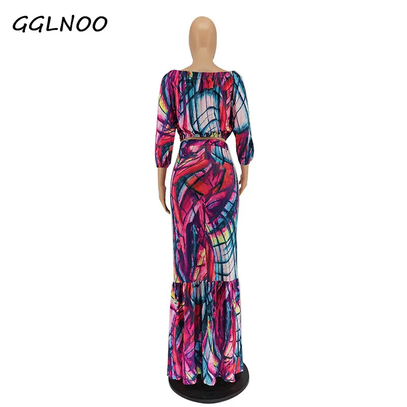 GGLNOO Spring Print Strapless Short Top + Long Skirt Two-Piece Suit Ethnic Style Plus Size Women Suit
GGLNOO Spring Print Strapless Short Top + Long Skirt Two-Piece Suit Ethnic Style Plus Size Women Suit