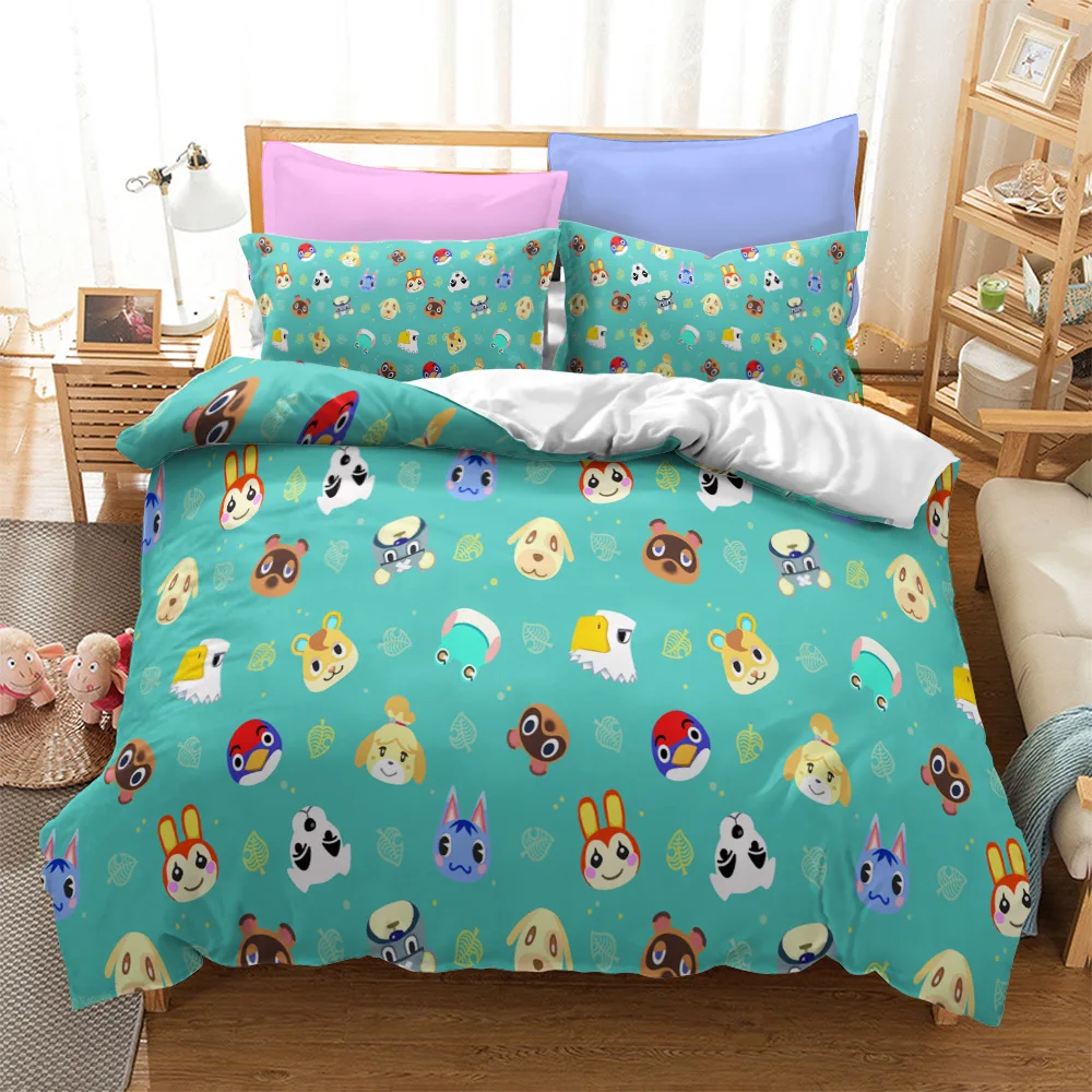 Bedding Sets Crossing US/Europe/UK Size Quilt Cartoon Bed Cover Duvet Cover Pillow Case 2-3 Pieces Sets Adult Children
Bedding Sets Crossing US/Europe/UK Size Quilt Cartoon Bed Cover Duvet Cover Pillow Case 2-3 Pieces Sets Adult Children