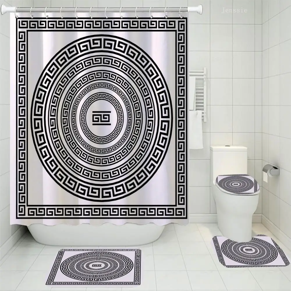 4pcs Bathroom Shower Curtain Hollow Shape Print Luxury Waterproof Bath Curtain Set Toilet Cover Mat Non-Slip Bathroom Rug Set
4pcs Bathroom Shower Curtain Hollow Shape Print Luxury Waterproof Bath Curtain Set Toilet Cover Mat Non-Slip Bathroom Rug Set