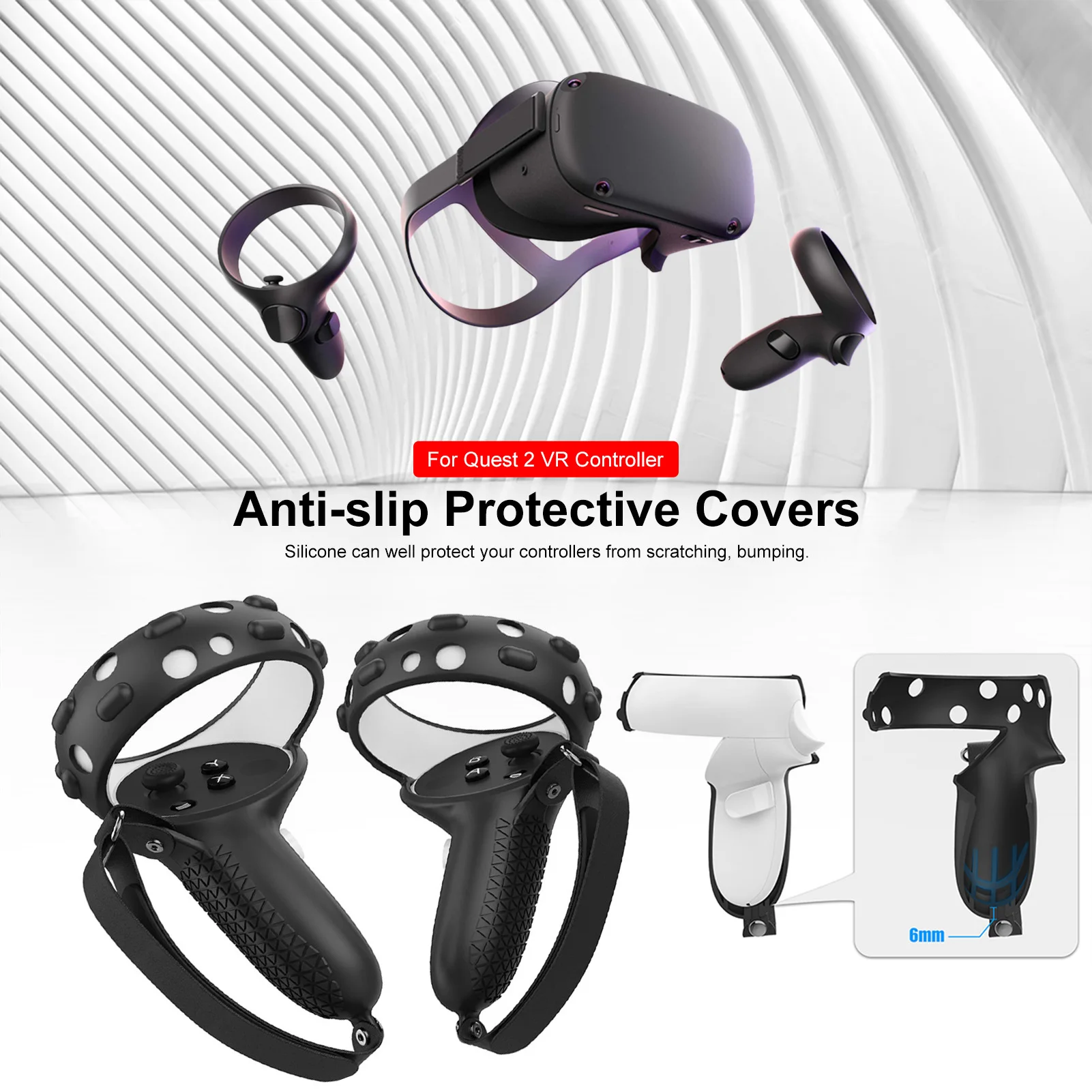 VR Accessories Protective Cover For Oculus Quest 2 VR Touch Controller Case With Knuckle Strap Handle Grip For Oculus Quest 2
VR Accessories Protective Cover For Oculus Quest 2 VR Touch Controller Case With Knuckle Strap Handle Grip For Oculus Quest 2