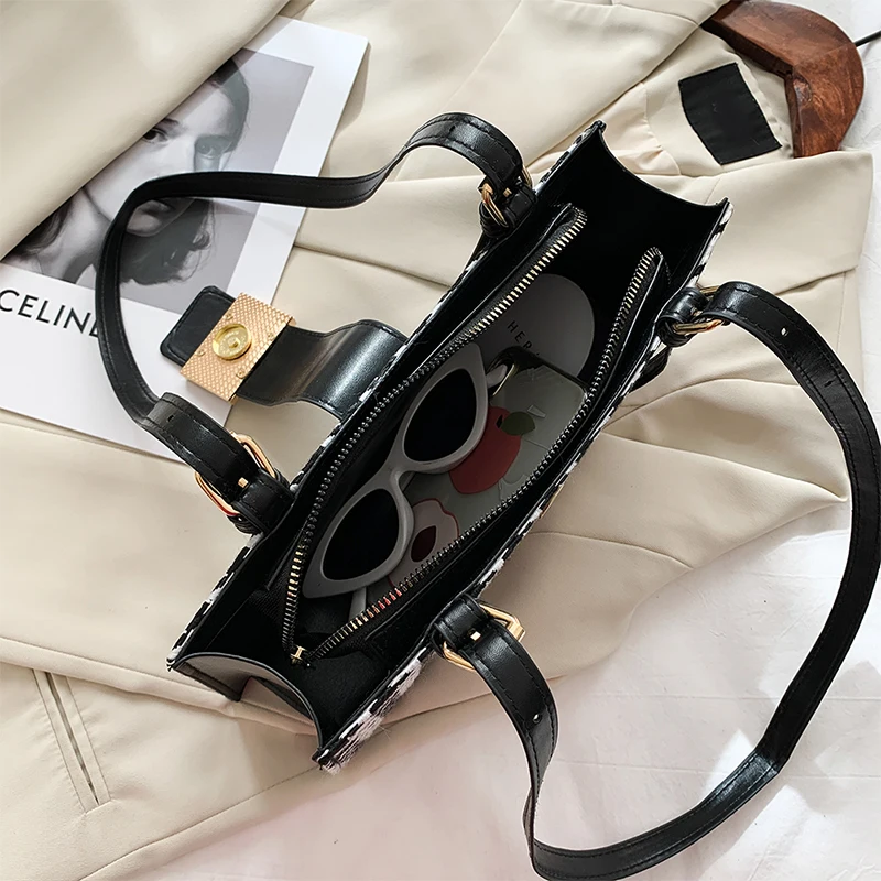 2020 New Fashion Shoulder Messenger Bag PU Leather Casual Large Capacity Houndstooth Bags Women Handbags Totes Bags Clutch Bag
2020 New Fashion Shoulder Messenger Bag PU Leather Casual Large Capacity Houndstooth Bags Women Handbags Totes Bags Clutch Bag
