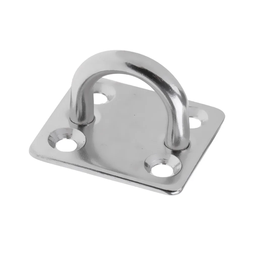 4 Pcs 8mm Heavy Duty Stainless Steel Square Pad Eye Hook Plate Wall Mount Hanging Marine Boat Sailing Rigging
4 Pcs 8mm Heavy Duty Stainless Steel Square Pad Eye Hook Plate Wall Mount Hanging Marine Boat Sailing Rigging