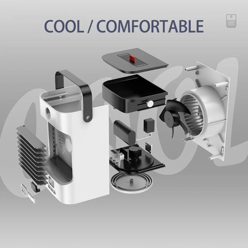 Personal Air Conditioner Fan 4000mAh Misting AC Fan with Humidifier LED Night Light USB Rechargeable For Room Office
Personal Air Conditioner Fan 4000mAh Misting AC Fan with Humidifier LED Night Light USB Rechargeable For Room Office