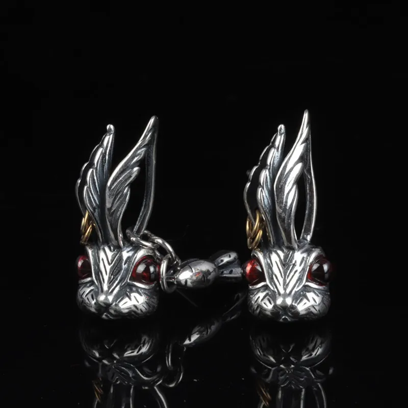 Asymmetry Rabbit Stud Earrings Fashion Silver Color Cute Red Crystal Eye Rabbit Drop Earrings for Women's and Men's Punk Jewelry
Asymmetry Rabbit Stud Earrings Fashion Silver Color Cute Red Crystal Eye Rabbit Drop Earrings for Women's and Men's Punk Jewelry
