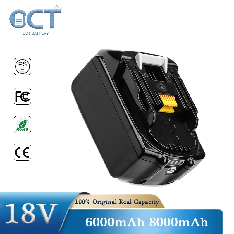 18V 6.0Ah 8.0Ah Replacement Rechargeable Lithium for MAKITA BL1830B BL1860B BL1860 BL1850B BL1850 BL1840B Cordless Power Tools
18V 6.0Ah 8.0Ah Replacement Rechargeable Lithium for MAKITA BL1830B BL1860B BL1860 BL1850B BL1850 BL1840B Cordless Power Tools