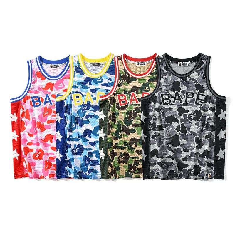 Summer Japanese fashion brand bape breathable camouflage star men's and women's leisure sports vest
Summer Japanese fashion brand bape breathable camouflage star men's and women's leisure sports vest