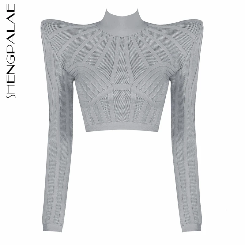 SHENGPALAE Jacquard Striped Spliced Knitted Tops Women's Autumn 2021 New Stand Collar Thin Long Sleeve Back Zipper Short T-shirt
SHENGPALAE Jacquard Striped Spliced Knitted Tops Women's Autumn 2021 New Stand Collar Thin Long Sleeve Back Zipper Short T-shirt
