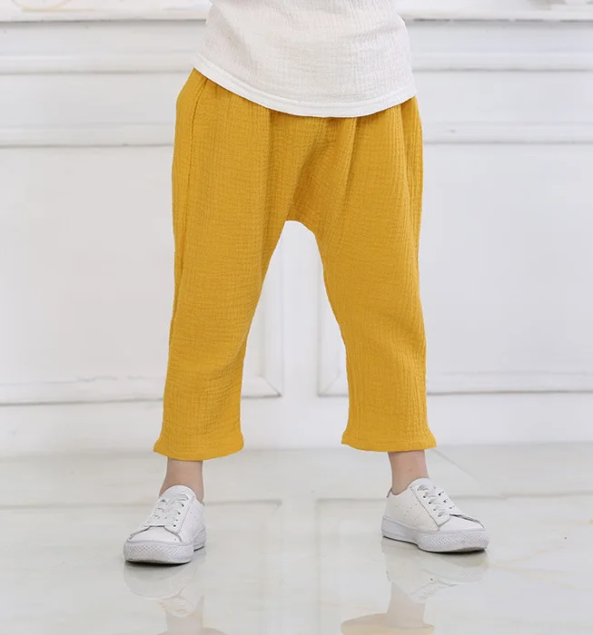 Summer New Solid Color Linen Pleated Children Ankle-length Pants for Baby Boys Pants Harem Pants for Kids Child 2-5Y
Summer New Solid Color Linen Pleated Children Ankle-length Pants for Baby Boys Pants Harem Pants for Kids Child 2-5Y