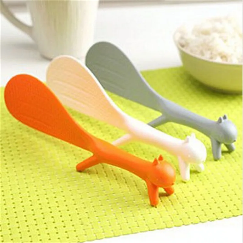 1 piece of cute creative squirrel non-stick table rice spoon high quality wheat straw upright plastic spoon kitchen accessories
1 piece of cute creative squirrel non-stick table rice spoon high quality wheat straw upright plastic spoon kitchen accessories