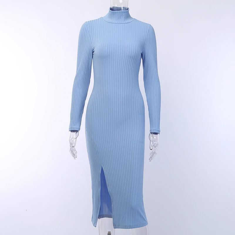 RICORIT Party Dresses Women Knitted Cotton Ribbed Turtleneck Solid Knee-Length Dress Female Elegant Long Sleeve Vestidos
RICORIT Party Dresses Women Knitted Cotton Ribbed Turtleneck Solid Knee-Length Dress Female Elegant Long Sleeve Vestidos