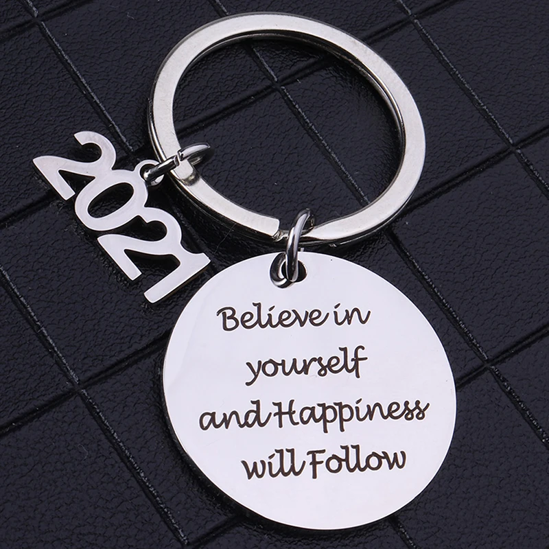 1pc "Believe In Yourself And Happiness Inspirational" Keychain Gift For 2021 Graduates Teachers
1pc "Believe In Yourself And Happiness Inspirational" Keychain Gift For 2021 Graduates Teachers