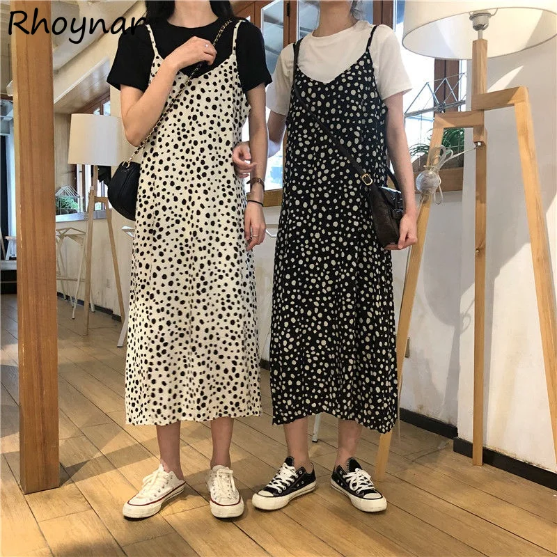 Sleeveless Dresses Women Spring Summer Dot Elegant Long Students Casual Fashion Vestidos Chic V-Neck Clothes Spaghetti Strap Ins
Sleeveless Dresses Women Spring Summer Dot Elegant Long Students Casual Fashion Vestidos Chic V-Neck Clothes Spaghetti Strap Ins