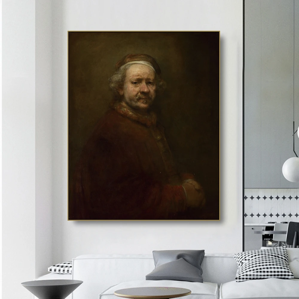 Canvas Art Oil Painting《Self-portrait at the age of 63 years》Rembrandt Poster Wall Decor Modern Home Decoration For Living room 
Canvas Art Oil Painting《Self-portrait at the age of 63 years》Rembrandt Poster Wall Decor Modern Home Decoration For Living room
