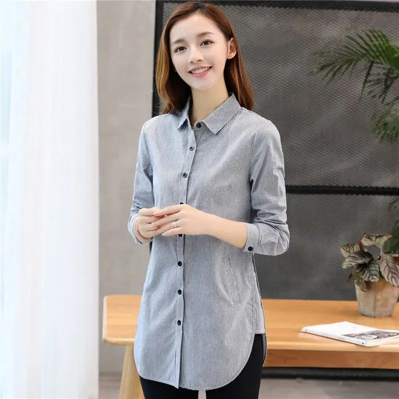 Fashion Elegant Women's Spring Summer Style Blouses Casual Women's Long Sleeve Striped Shirts Elegant Women's Tops DF3414
Fashion Elegant Women's Spring Summer Style Blouses Casual Women's Long Sleeve Striped Shirts Elegant Women's Tops DF3414