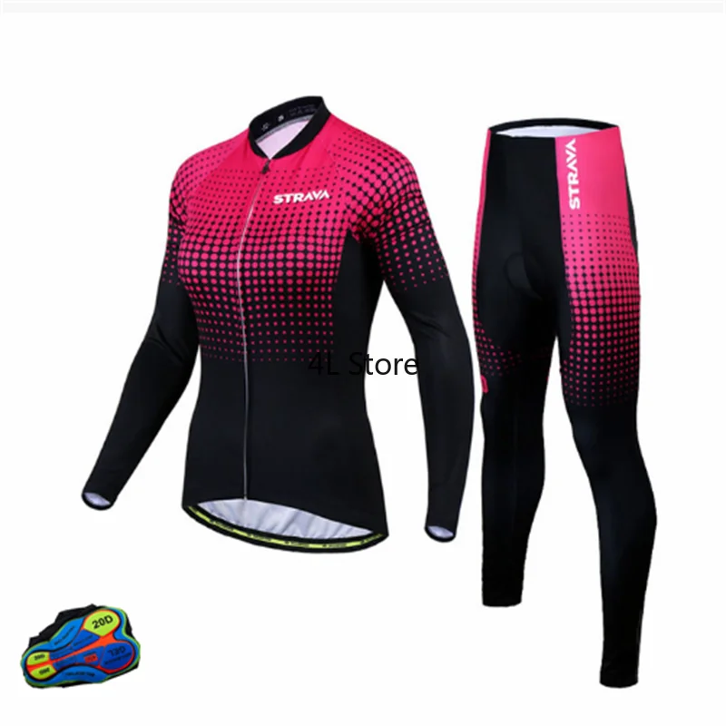 STRAVA Hot Sale Professional Cycling Jersey Sets, Breathable Women's Long Sleeve Bike Clothes Outdoor Sports Wear Suits
STRAVA Hot Sale Professional Cycling Jersey Sets, Breathable Women's Long Sleeve Bike Clothes Outdoor Sports Wear Suits