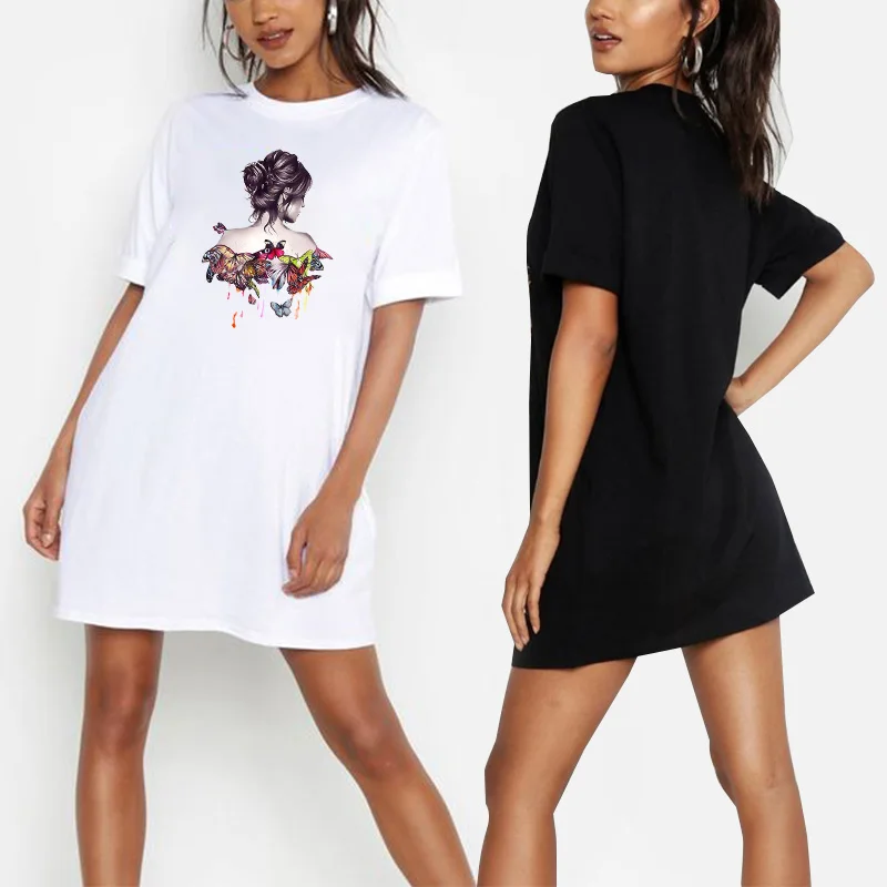 Women Mini Dress Butterfly Girl Print Short Sleeve O Neck Party Club Fashion Loose Summer Harajuku Dresses Streetwear
Women Mini Dress Butterfly Girl Print Short Sleeve O Neck Party Club Fashion Loose Summer Harajuku Dresses Streetwear