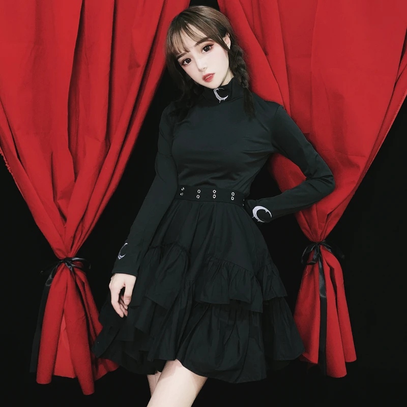 Japanese Gothic Women Pleated Mini Skirt Harajuku Streetwear Black Irregular Skirt Punk Street Fashion Vintage Short Skirts
Japanese Gothic Women Pleated Mini Skirt Harajuku Streetwear Black Irregular Skirt Punk Street Fashion Vintage Short Skirts