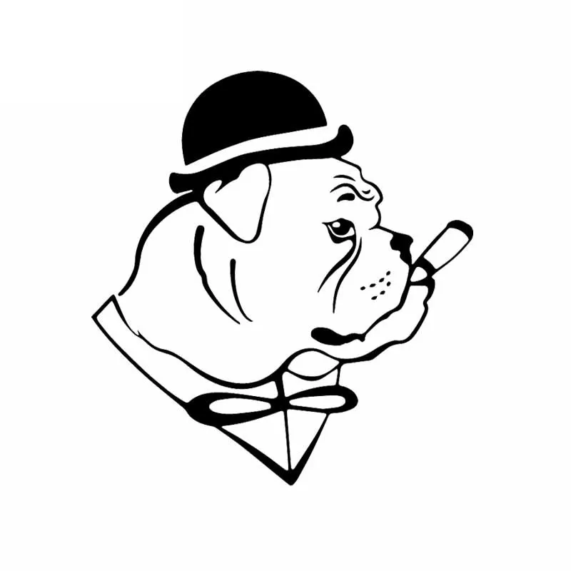 Car Sticker English Bulldog Dog Hat Gentleman Cigar Car Decoration Decals Suitable for Various Models Black/white, 16cm*15cm
Car Sticker English Bulldog Dog Hat Gentleman Cigar Car Decoration Decals Suitable for Various Models Black/white, 16cm*15cm