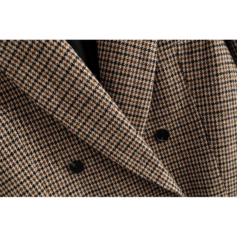 plaid tweed blazer office wear nortched long sleeve single breasted pocket outwear female coat blazer feminino
plaid tweed blazer office wear nortched long sleeve single breasted pocket outwear female coat blazer feminino