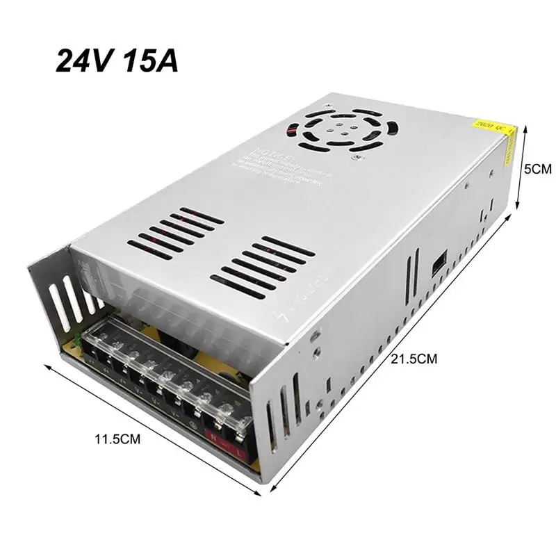 3D Printer Switching Power Supply AC 110V/220V DC 24V 15A/12V 30A 360W Power Converter Transformer for 3D Printer Parts
3D Printer Switching Power Supply AC 110V/220V DC 24V 15A/12V 30A 360W Power Converter Transformer for 3D Printer Parts