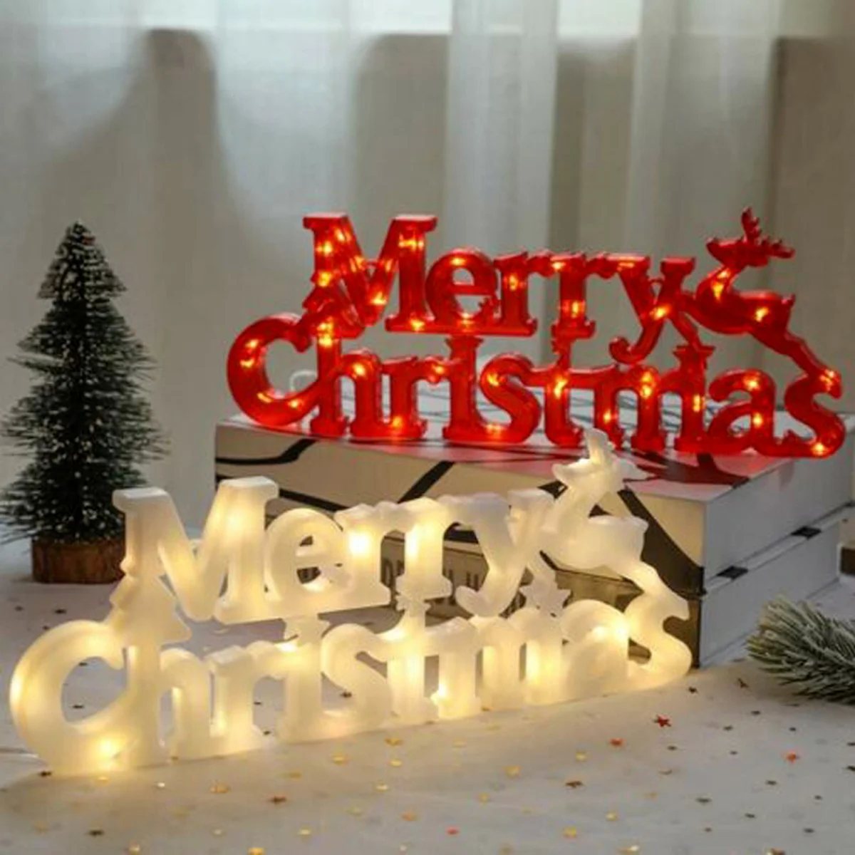 27.5x10.5cm Merry Christmas Letter Light LED String Lights Hanging Lights Garland Christmas Tree Party Holiday Decorations
27.5x10.5cm Merry Christmas Letter Light LED String Lights Hanging Lights Garland Christmas Tree Party Holiday Decorations