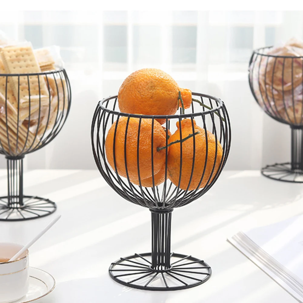 Fruit Basket Bowl Creative Wrought Iron Wine Glass Shape Basket For Vegetables Fruit Eggs Kitchen Storage Snack Tray Table Bowl
Fruit Basket Bowl Creative Wrought Iron Wine Glass Shape Basket For Vegetables Fruit Eggs Kitchen Storage Snack Tray Table Bowl