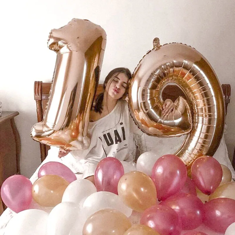 32/40inch Number Aluminum Foil Balloons Rose Gold Silver Digit Figure Balloon Child Adult Birthday Wedding Decor Party Supplies
32/40inch Number Aluminum Foil Balloons Rose Gold Silver Digit Figure Balloon Child Adult Birthday Wedding Decor Party Supplies
