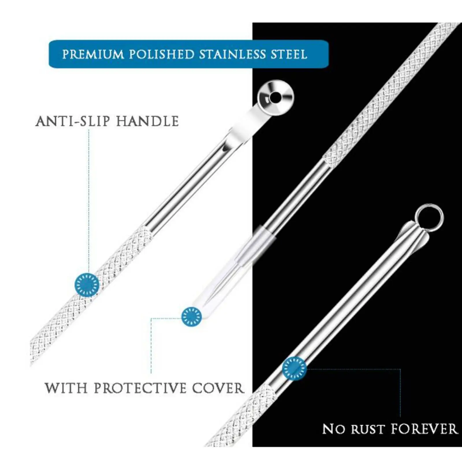 5pcs Acne Removal Needles Pimple Blackhead Remover Tools Stainless Steel Spoon Face Skin Care Tools Needles Facial Pore Cleaner
5pcs Acne Removal Needles Pimple Blackhead Remover Tools Stainless Steel Spoon Face Skin Care Tools Needles Facial Pore Cleaner