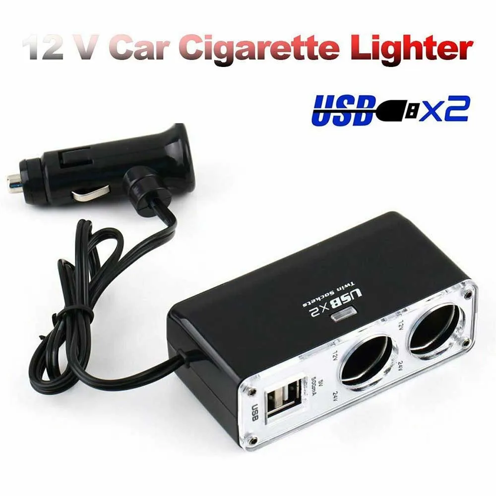 2 Way Car Cigaret Lighter Power Socket Adapter Plug Dual USB Twin Port Charger Splitter Charger Outlet Adapter
2 Way Car Cigaret Lighter Power Socket Adapter Plug Dual USB Twin Port Charger Splitter Charger Outlet Adapter