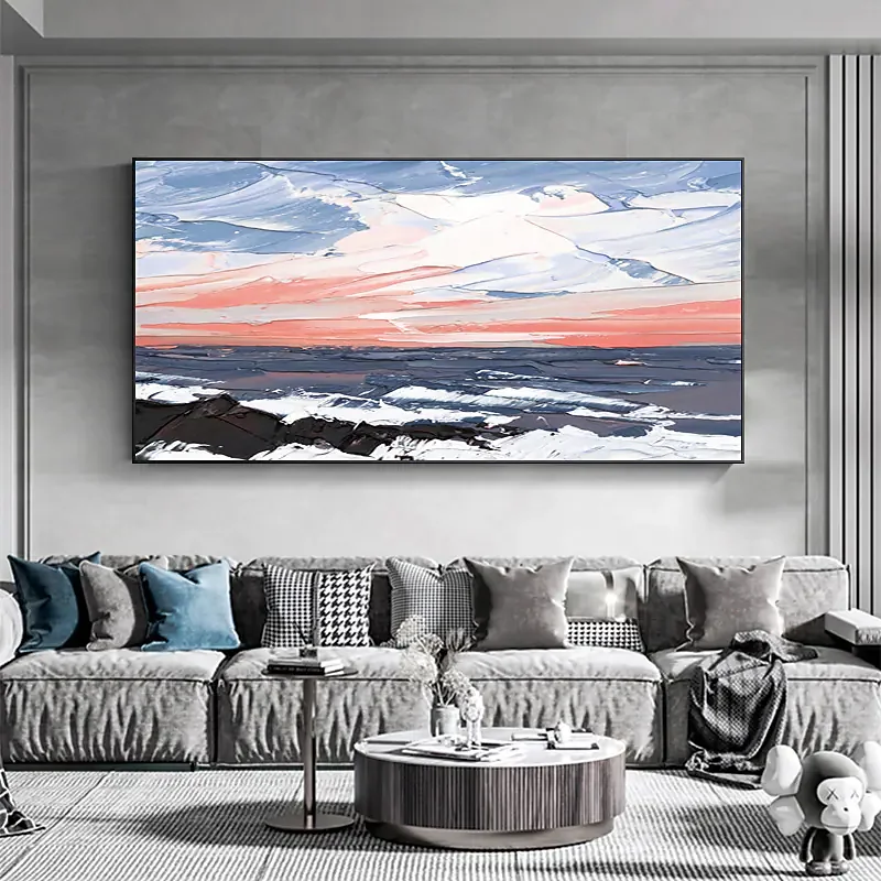 Best Quality Sea Sky Knife Painting Oil Hand Painted Abstract Wall Arts For Home Decoration
Best Quality Sea Sky Knife Painting Oil Hand Painted Abstract Wall Arts For Home Decoration