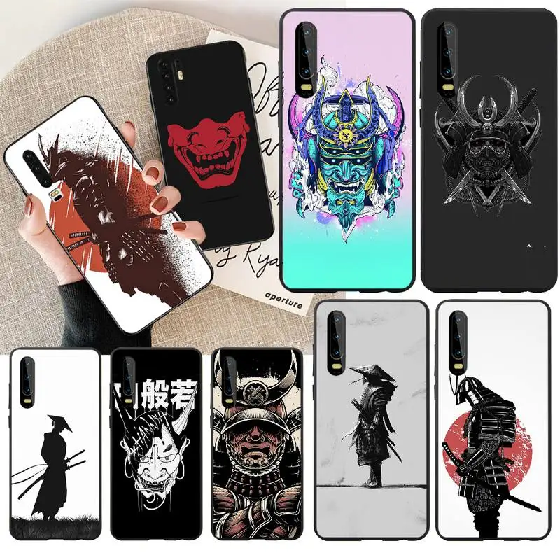 Мягкий черный чехол для телефона с японской маской самурая PENGHUWAN Huawei P30 P20 P10 P9 P8 Mate