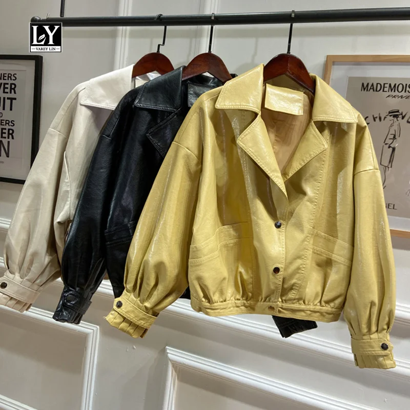 LY VAREY LIN New Autumn Women Faux Leather Jacket Loose Style Vintage Batwing Sleeve Biker Coat Punk Leather Jacket
LY VAREY LIN New Autumn Women Faux Leather Jacket Loose Style Vintage Batwing Sleeve Biker Coat Punk Leather Jacket