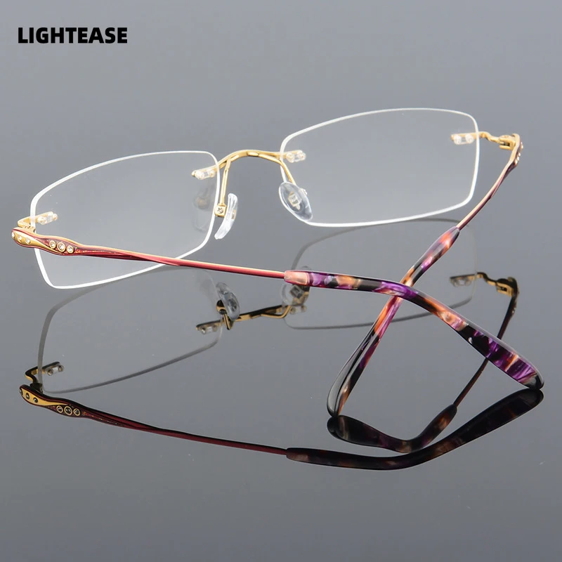 Pure Titanium Tint Lenses Glasses Frames For Myopia Glasses Reading Glasses Women Diamond Cutting Rimless Titanium Glasses Frame
Pure Titanium Tint Lenses Glasses Frames For Myopia Glasses Reading Glasses Women Diamond Cutting Rimless Titanium Glasses Frame