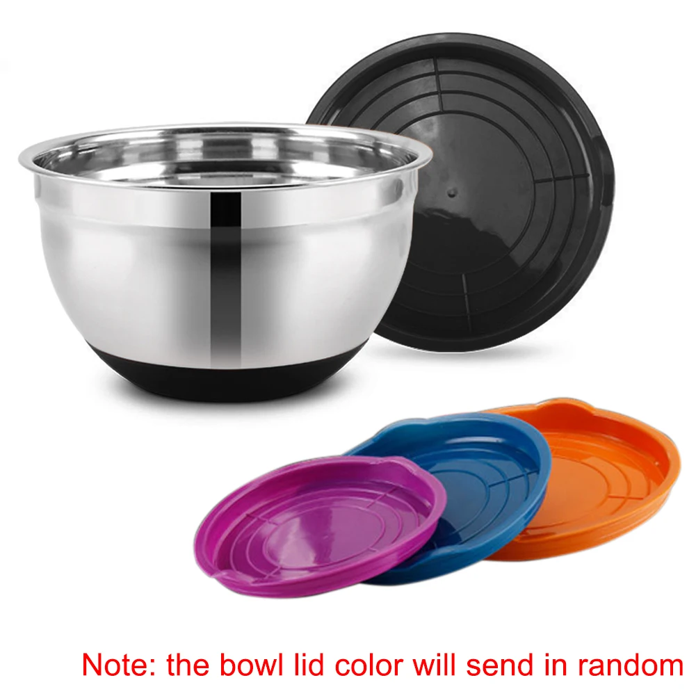 Thickened Tableware Kitchen Utensil Mixing Bowl Silicone Bottom Food Container Stainless Steel Non-Slip W/Lid
Thickened Tableware Kitchen Utensil Mixing Bowl Silicone Bottom Food Container Stainless Steel Non-Slip W/Lid