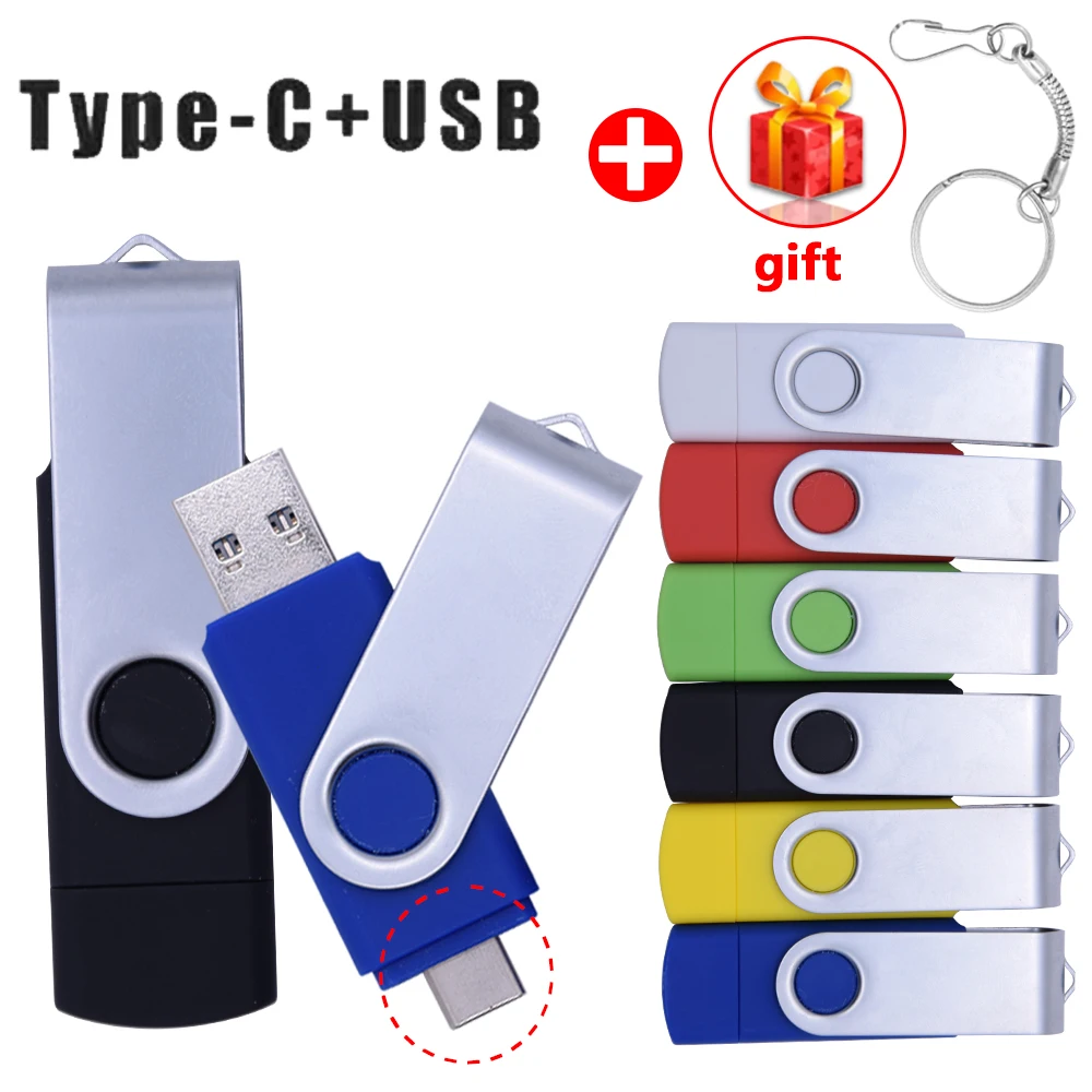 High Speed Type C USB 2.0 Flash Drive OTG Pen Drive 256GB 128GB 64GB Usb 32GB 16GB Pendrive 2.0 Flash Disk metal flash disk
High Speed Type C USB 2.0 Flash Drive OTG Pen Drive 256GB 128GB 64GB Usb 32GB 16GB Pendrive 2.0 Flash Disk metal flash disk