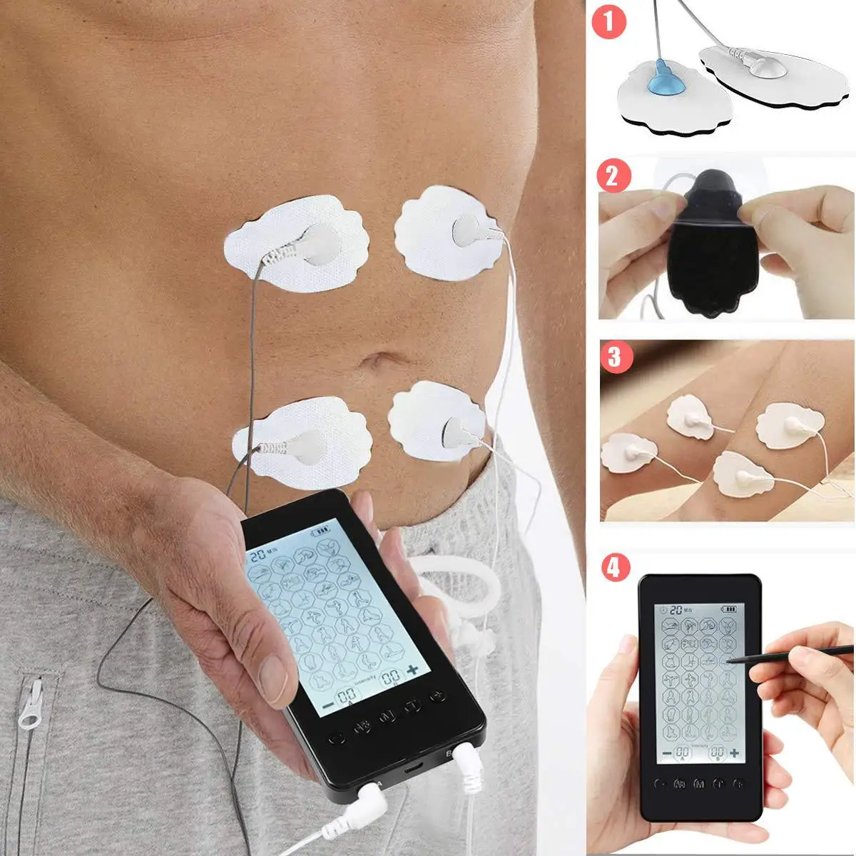 Dual Channel TENS EMS Unit 28Modes for Pain Relief Therapy, Rechargeable Electronic Pulse Muscle Massager with 8 Pads
Dual Channel TENS EMS Unit 28Modes for Pain Relief Therapy, Rechargeable Electronic Pulse Muscle Massager with 8 Pads