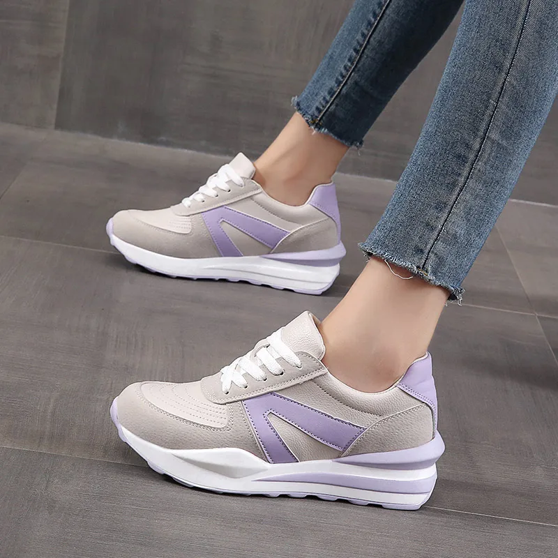 2021 Women's Sneakers Flock Thick Bottom Female Vulcanized Shoes Lace Up Mixed Color Non-slip Woman Running Shoe Shallow Comfort
2021 Women's Sneakers Flock Thick Bottom Female Vulcanized Shoes Lace Up Mixed Color Non-slip Woman Running Shoe Shallow Comfort