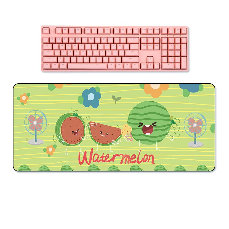 Коврик для мыши с фруктами большой розовый игровой коврик kawaii Настольный