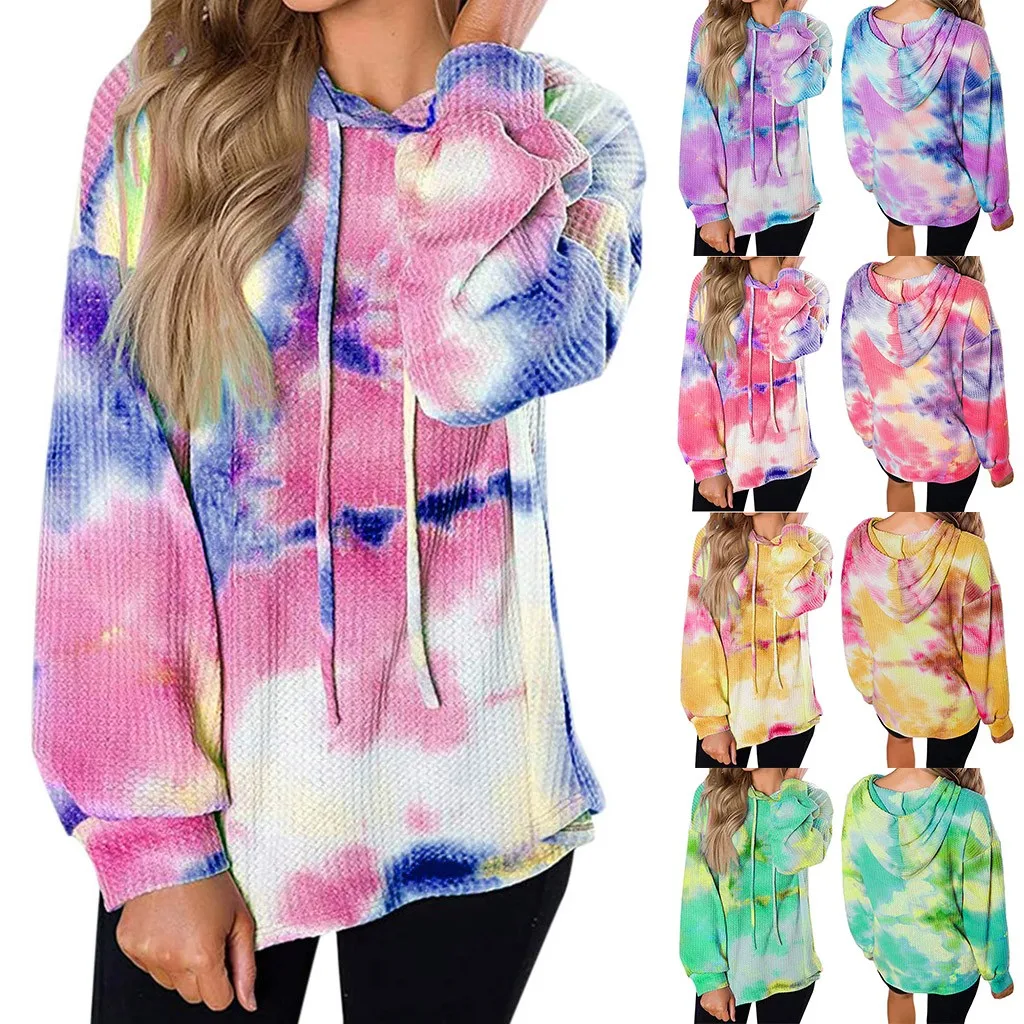 Tie-dye Hooded Sweatshirt Women Autumn Winter Plus Size Long-sleeved Top Casual Printing Loose Plus Size Long-sleeved Top#Q
Tie-dye Hooded Sweatshirt Women Autumn Winter Plus Size Long-sleeved Top Casual Printing Loose Plus Size Long-sleeved Top#Q