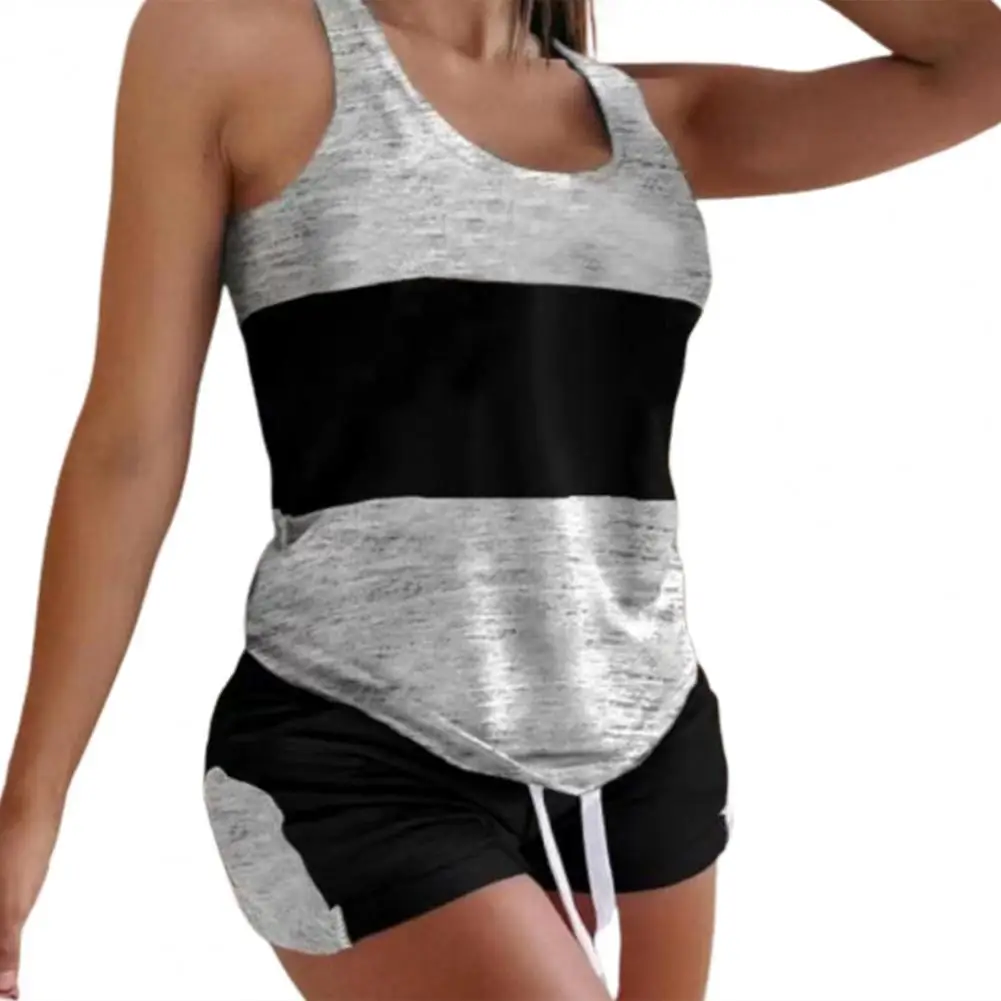 2Pcs/Set Sleeveless Top Cotton Set Round Neck Comfortable Summer Slim Splicing Design Drawstring Camisole Set for Home Sleepwear
2Pcs/Set Sleeveless Top Cotton Set Round Neck Comfortable Summer Slim Splicing Design Drawstring Camisole Set for Home Sleepwear