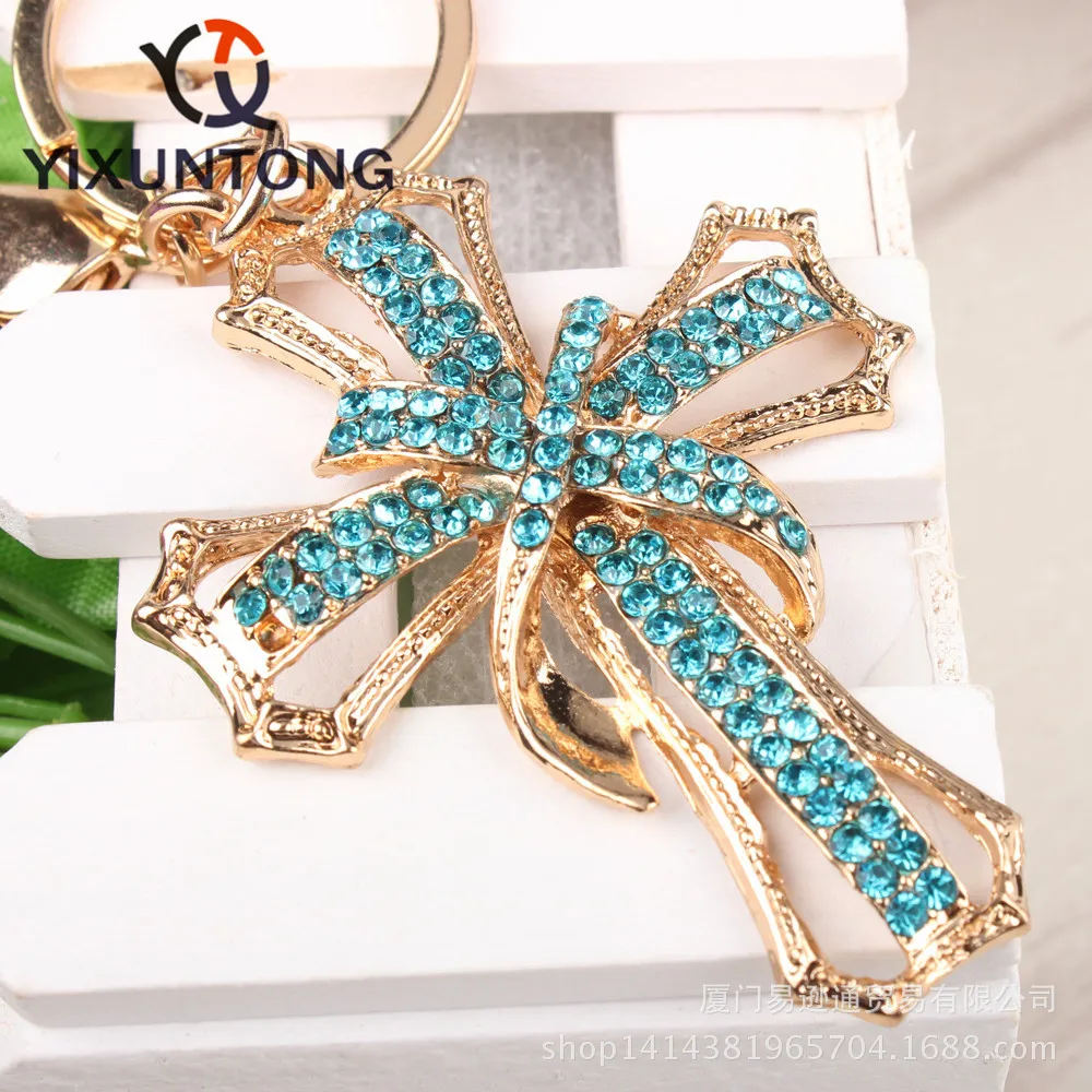 Creativity Exquisite Keychain The Cross Handbag Purse Pendant Crystal Diamond Set Key Ring Clasp Valentine's Day Gift Key Chains
Creativity Exquisite Keychain The Cross Handbag Purse Pendant Crystal Diamond Set Key Ring Clasp Valentine's Day Gift Key Chains