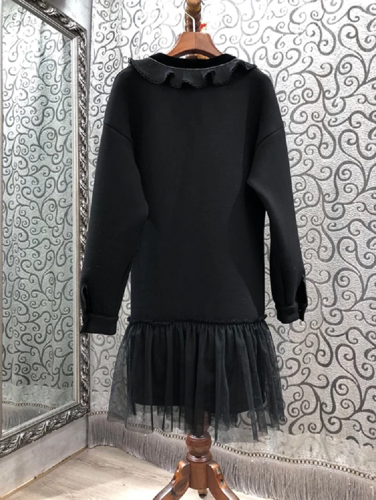 Sweatshirt Dress 2020 Autumn Winter Style Women V-Neck Beading Button Front Sexy Tulle Mesh Patchwork Long Sleeve Casual Dress
Sweatshirt Dress 2020 Autumn Winter Style Women V-Neck Beading Button Front Sexy Tulle Mesh Patchwork Long Sleeve Casual Dress