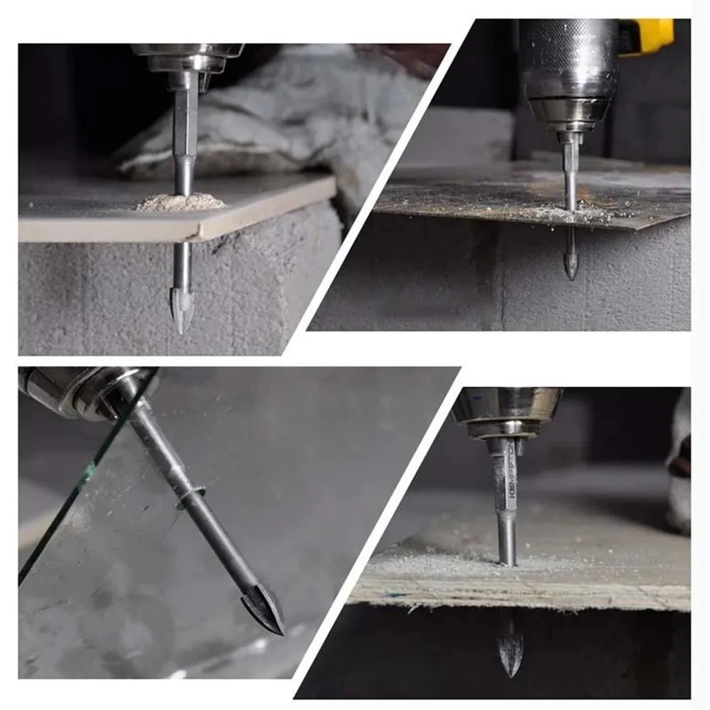 10pcs 6mm Tip Glass Ceramic Tile Drill Bits Head Tungsten Carbide Drilling Bit Cross Hexagonal Tile Drill Triangular Hole Opener
10pcs 6mm Tip Glass Ceramic Tile Drill Bits Head Tungsten Carbide Drilling Bit Cross Hexagonal Tile Drill Triangular Hole Opener