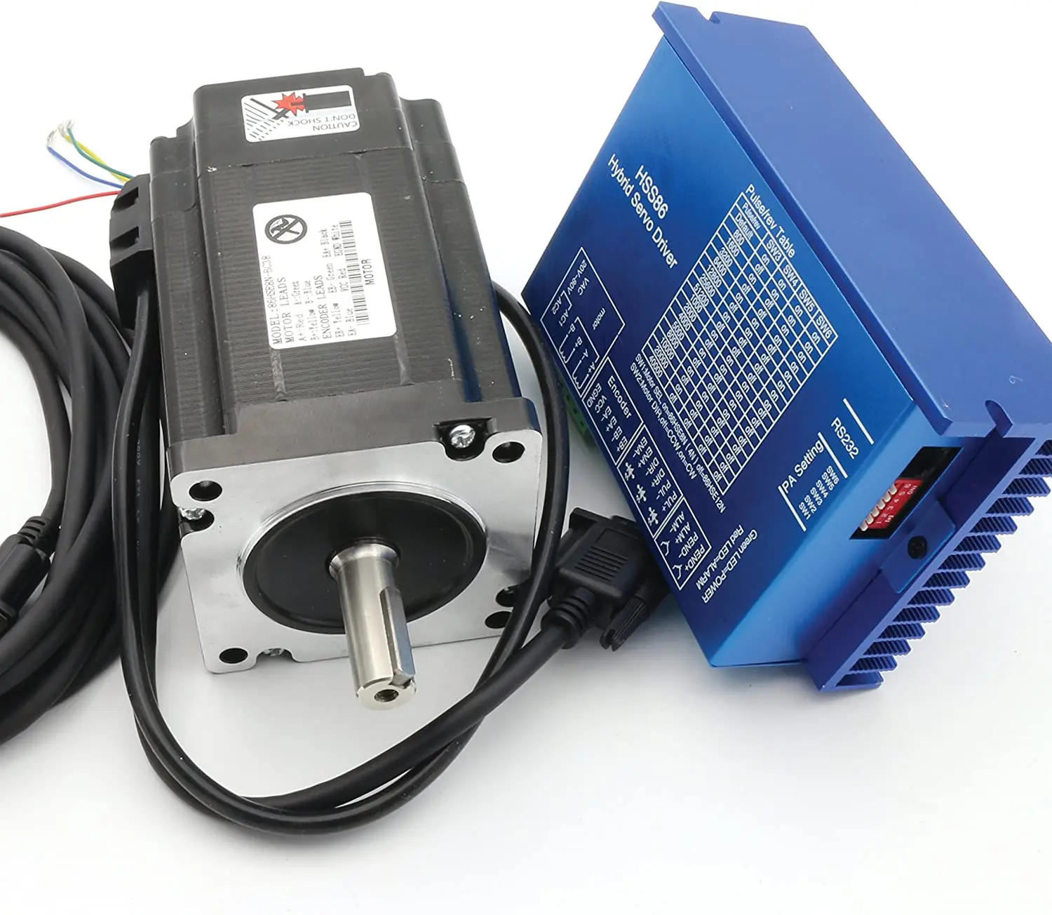 

EU Free VAT Nema34 8N.m Closed Loop Servo motor L-116mm Stepper Motor 6A & HSS86 Hybrid Step-servo Driver 8A CNC Controller Kit