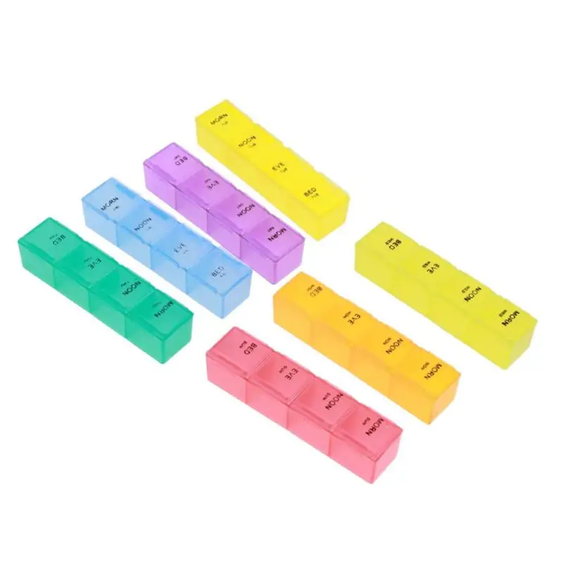 7 Days 28 Grids Weekly Pill Case Medicine Tablet Dispenser Organizer Pills Storage Box Portable Tablet Container
7 Days 28 Grids Weekly Pill Case Medicine Tablet Dispenser Organizer Pills Storage Box Portable Tablet Container