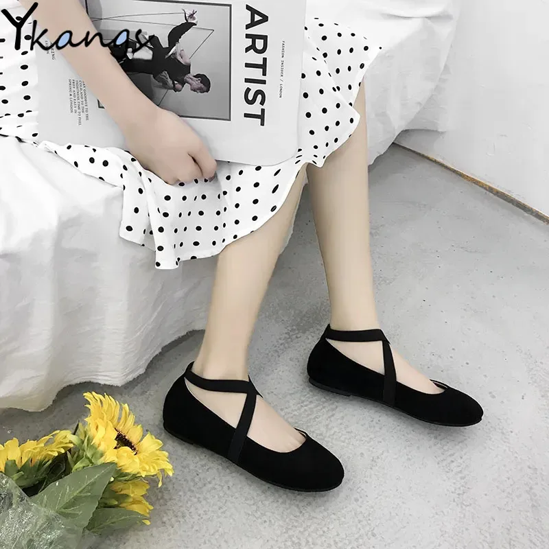 Solid Color Pumps Elastic Strap Flat Shoes Outdoor All-match Breathable Women's Vulcanized Shoes Korean Retro Ladies Lazy Shoes
Solid Color Pumps Elastic Strap Flat Shoes Outdoor All-match Breathable Women's Vulcanized Shoes Korean Retro Ladies Lazy Shoes