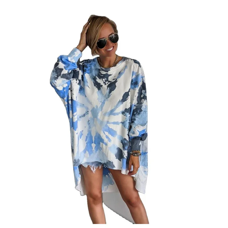 Plus Size Womens Tie Dye Sportwear Irregular Front Short And Back Long Ladies Tops Autumn Long Sleeve Loose Casual Streetwear
Plus Size Womens Tie Dye Sportwear Irregular Front Short And Back Long Ladies Tops Autumn Long Sleeve Loose Casual Streetwear