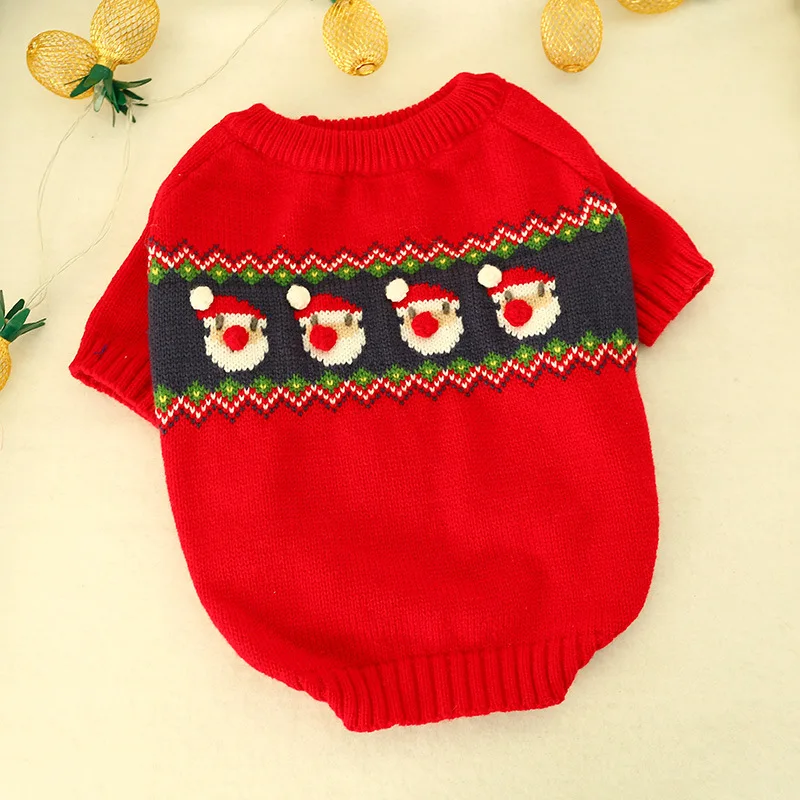 New Autumn and Winter New Year Outfit Santa Claus Red Sweater Festive Red Law Fighting Fat Dog Clothes Pet Dog Cat Costume
New Autumn and Winter New Year Outfit Santa Claus Red Sweater Festive Red Law Fighting Fat Dog Clothes Pet Dog Cat Costume
